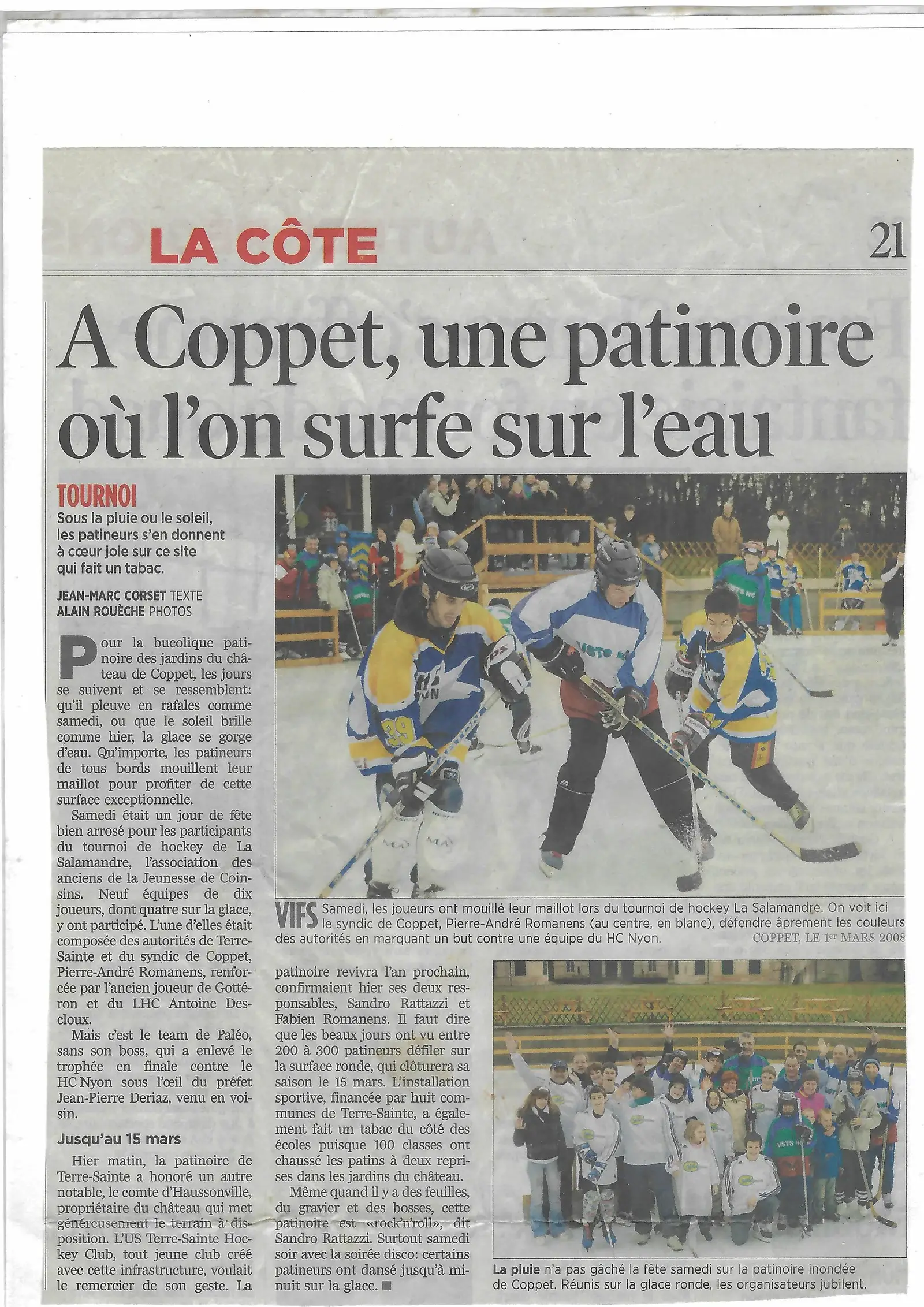 A Coppet on surfe sur la patinoire